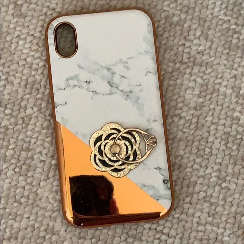 iPhone X case marble rosgold